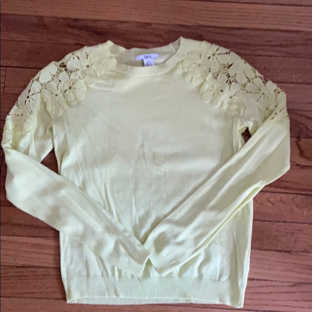 Previously loved Bar III Sweater- Neon Yellow XS